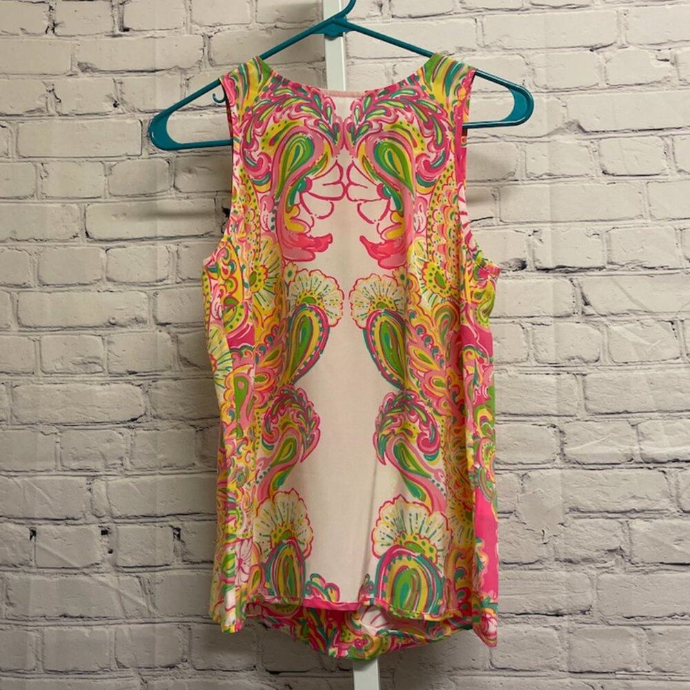 LILLY PULITZER - Silk Sleeveless Paisley Top
